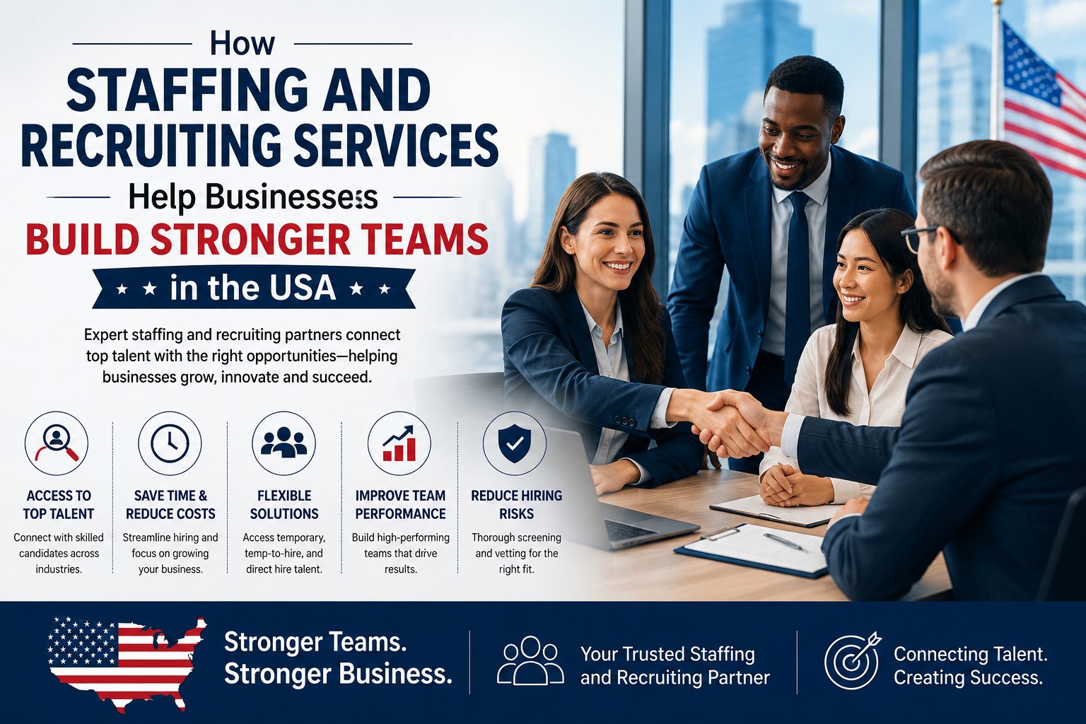 How Staffing and Recruiting Services Help Businesses Build Stronger Teams in the USA
